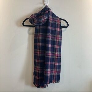 GAP Plaid Super-soft Fringed Large Scarf Shawl NEW WITH  TAGS
